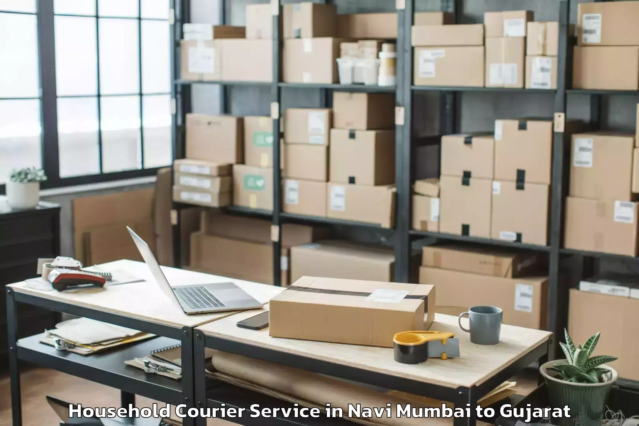 Easy Navi Mumbai to Kandla Airport Ixy Household Courier Booking